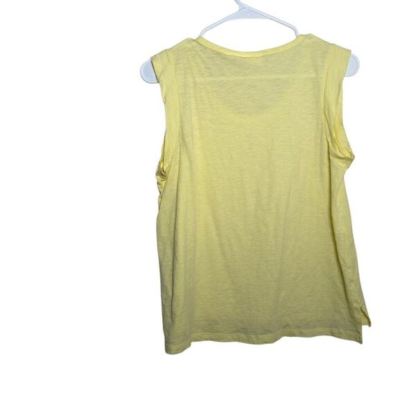 C&C California Tank Top Women's Medium Yellow Round Neck Sleeveless Basic - Picture 5 of 10
